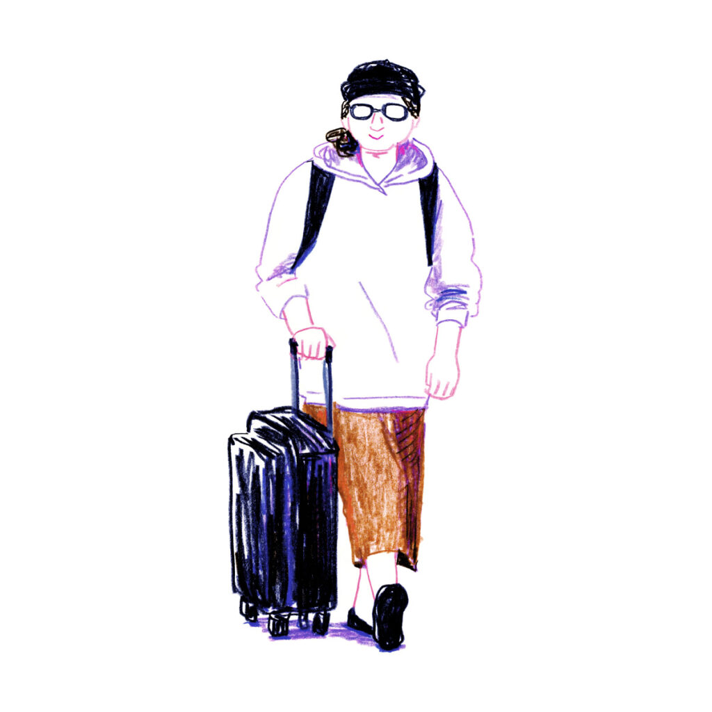 イラストレーター トモマツユキ｜Looking at People｜アナログイラスト