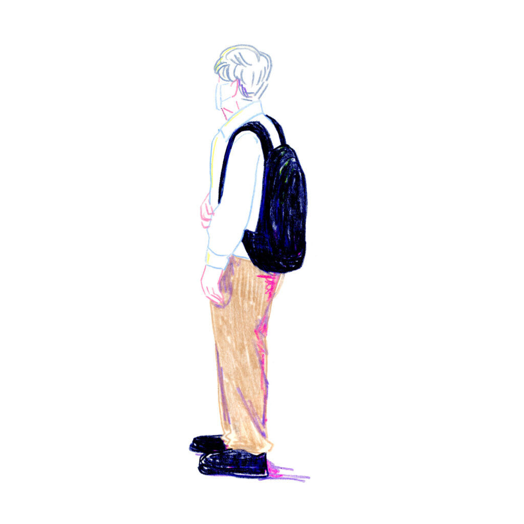 イラストレーター トモマツユキ｜Looking at People｜アナログイラスト