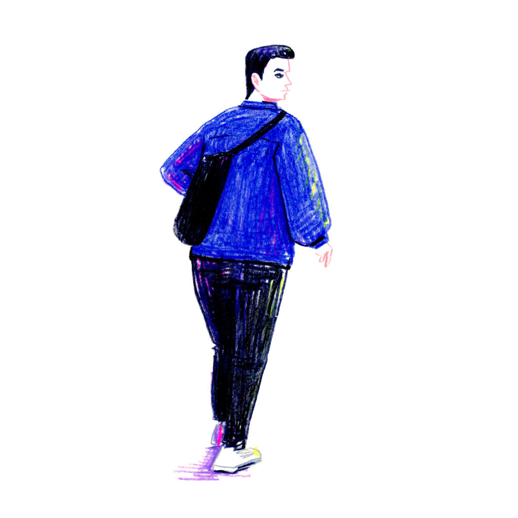 イラストレーター トモマツユキ｜Looking at People｜アナログイラスト