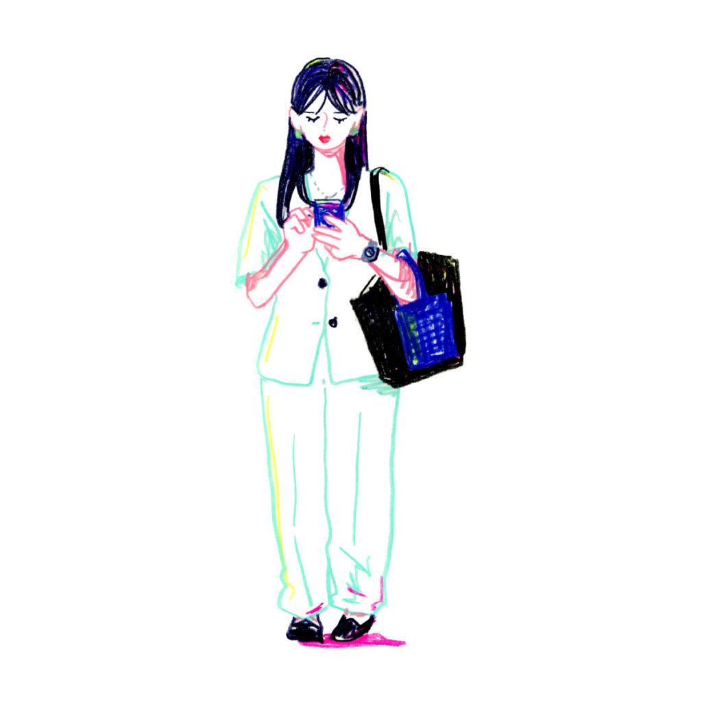 イラストレーター トモマツユキ｜Looking at People｜アナログイラスト