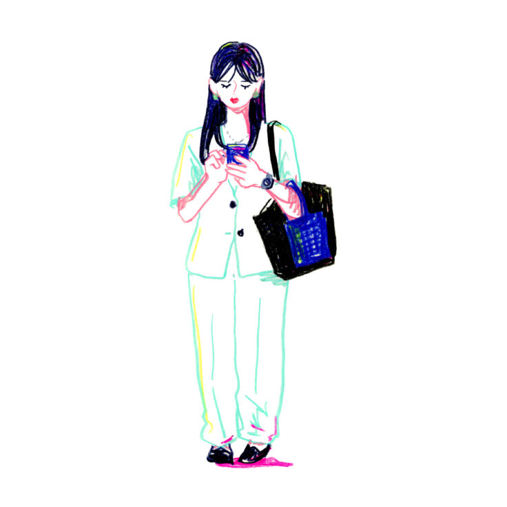 イラストレーター トモマツユキ｜Looking at People｜アナログイラスト