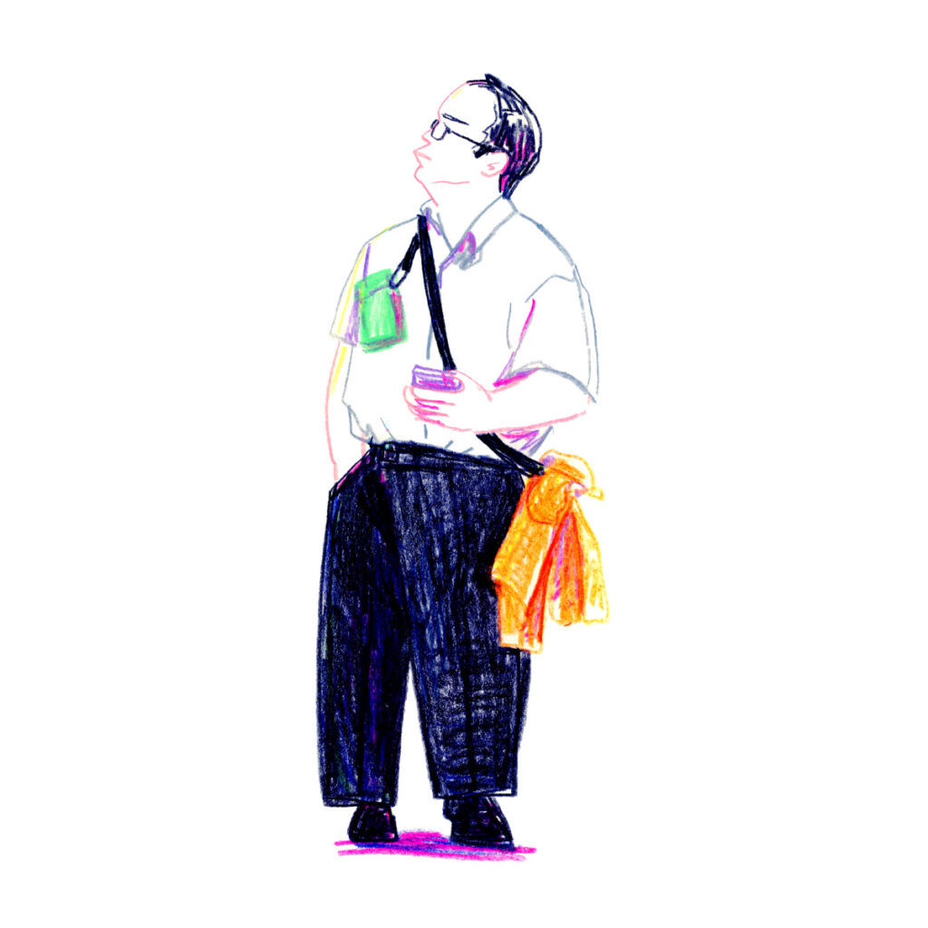 イラストレーター トモマツユキ｜Looking at People｜アナログイラスト