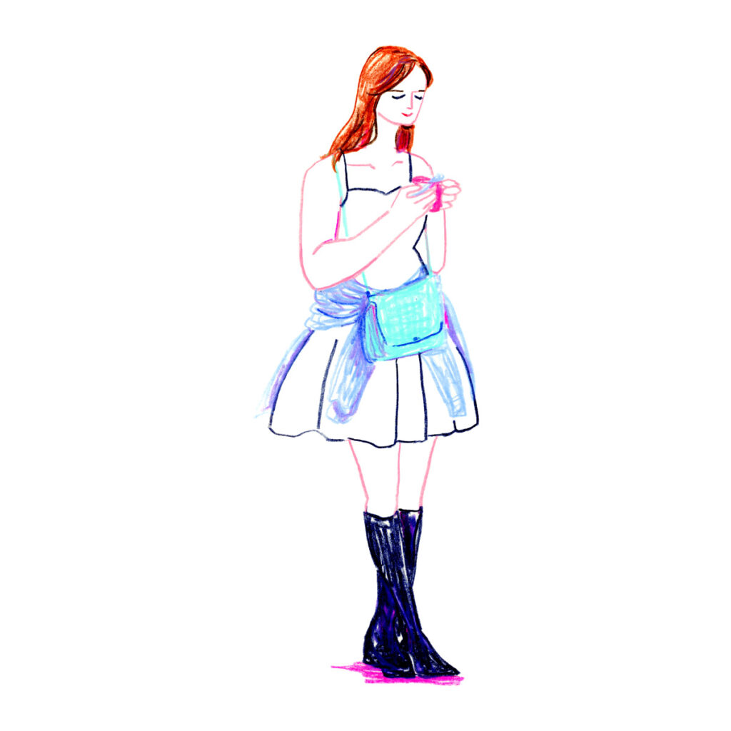 イラストレーター トモマツユキ｜Looking at People｜アナログイラスト