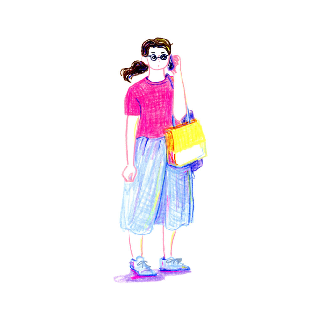 イラストレーター トモマツユキ｜Looking at People｜アナログイラスト