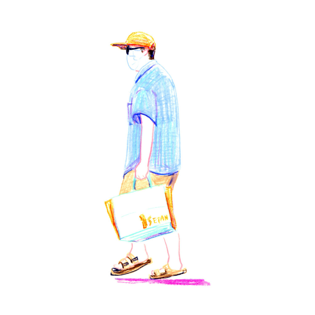 イラストレーター トモマツユキ｜Looking at People｜アナログイラスト