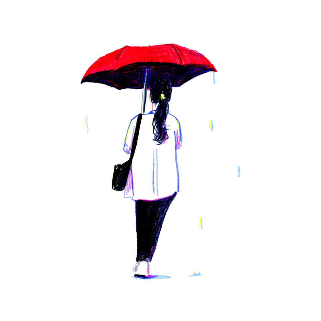 イラストレーター トモマツユキ｜Looking at People｜アナログイラスト