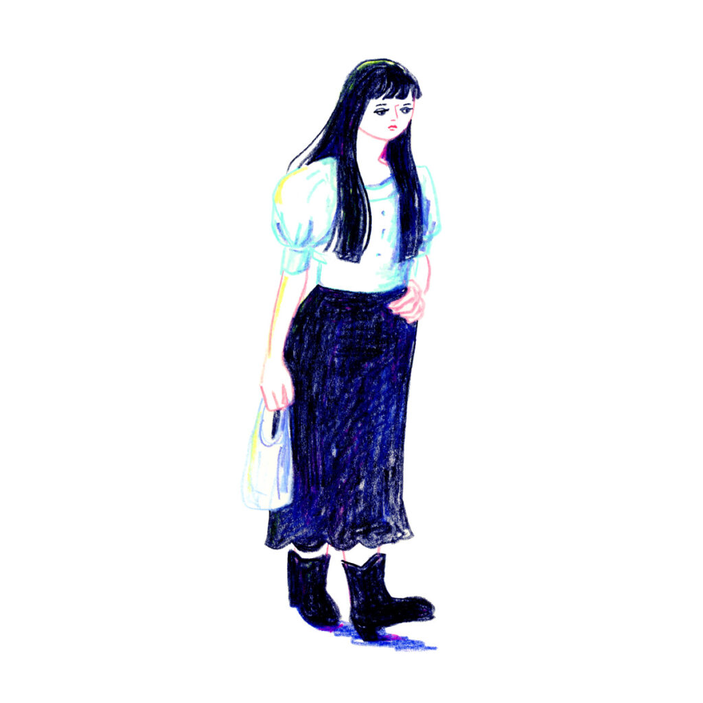 イラストレーター トモマツユキ｜Looking at People｜アナログイラスト