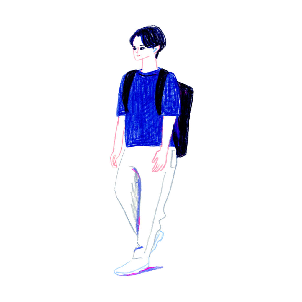 イラストレーター トモマツユキ｜Looking at People｜アナログイラスト