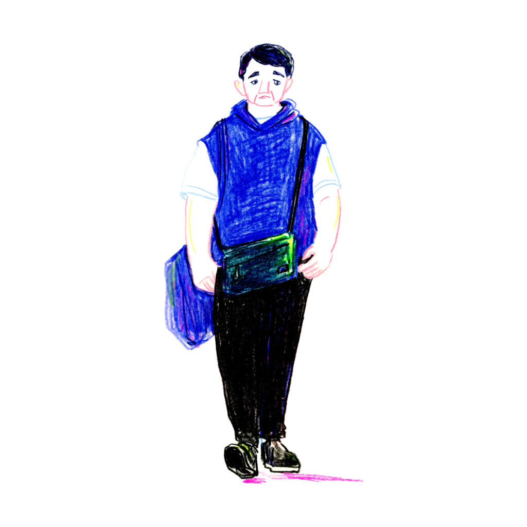 イラストレーター トモマツユキ｜Looking at People｜アナログイラスト