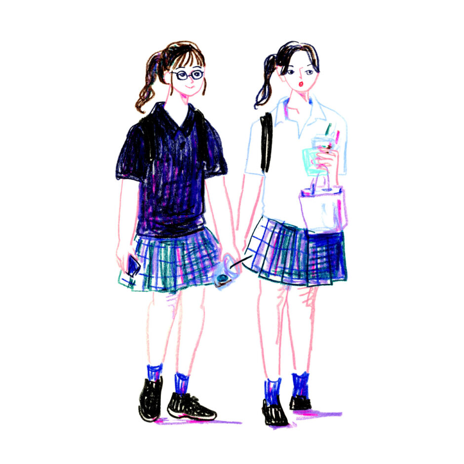 イラストレーター トモマツユキ｜Looking at People｜アナログイラスト