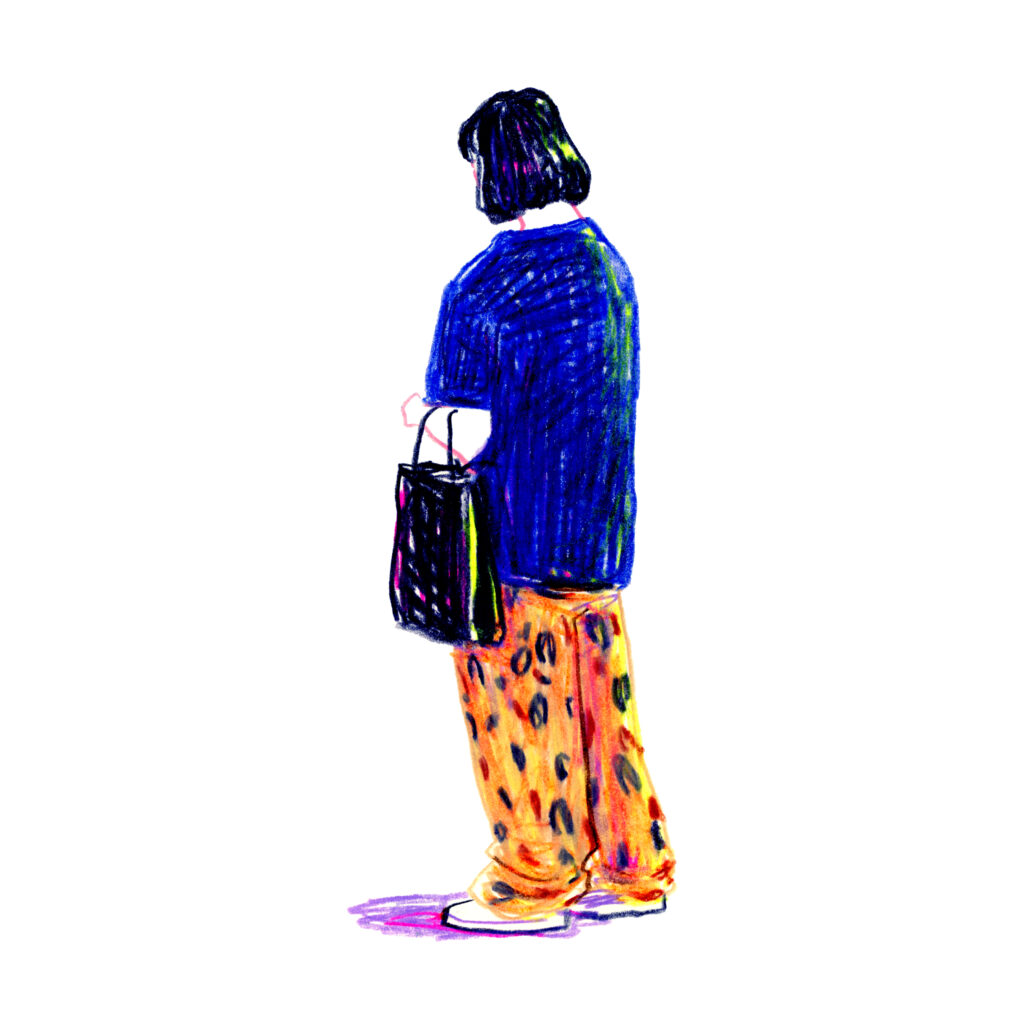 イラストレーター トモマツユキ｜Looking at People｜アナログイラスト