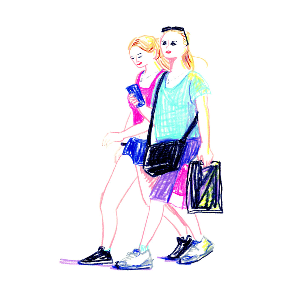イラストレーター トモマツユキ｜Looking at People｜アナログイラスト