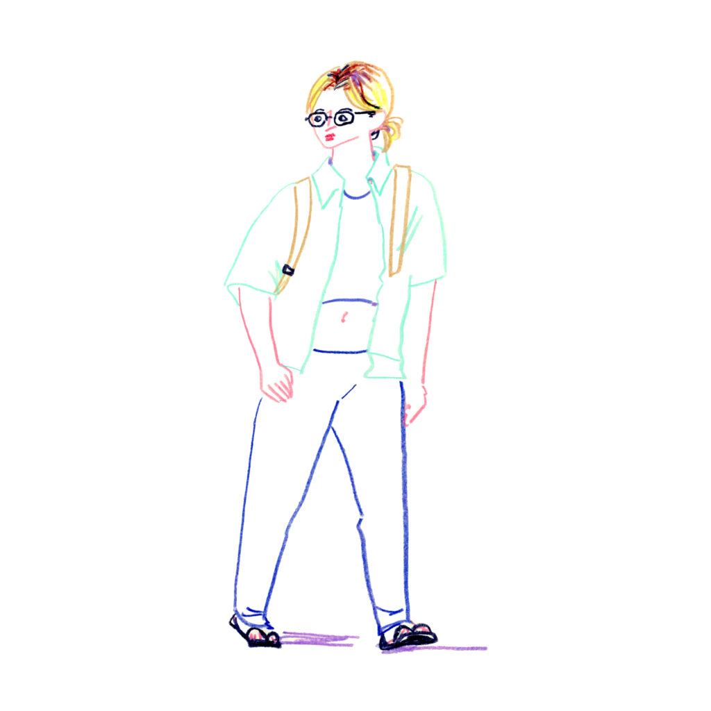 イラストレーター トモマツユキ｜Looking at People｜アナログイラスト