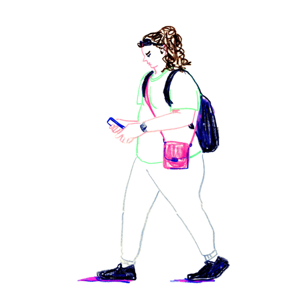 イラストレーター トモマツユキ｜Looking at People｜アナログイラスト