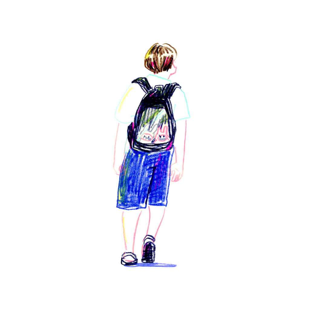 イラストレーター トモマツユキ｜Looking at People｜アナログイラスト