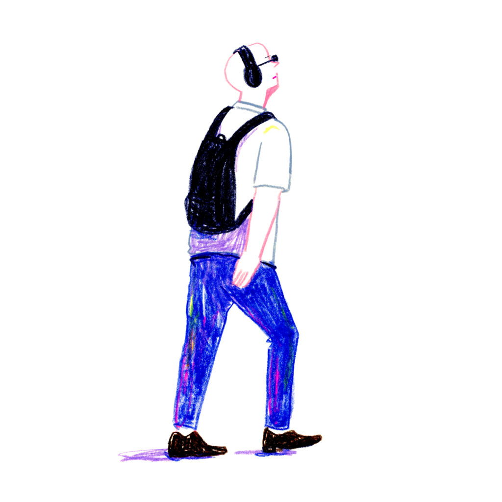 イラストレーター トモマツユキ｜Looking at People｜アナログイラスト