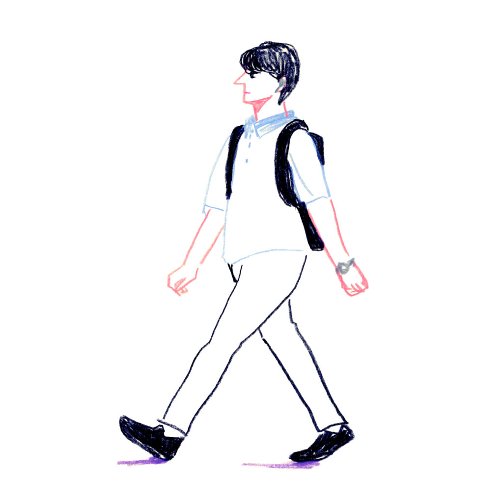 イラストレーター トモマツユキ｜Looking at People｜アナログイラスト