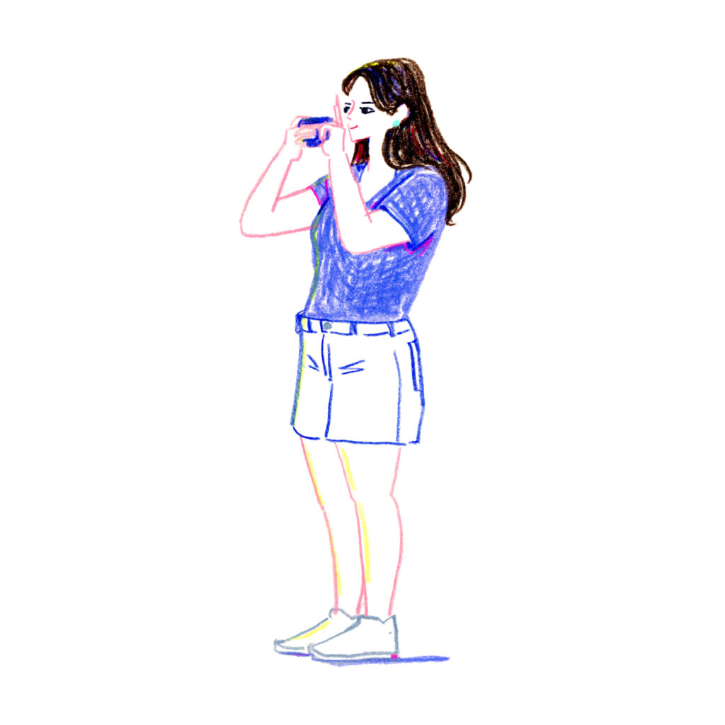 イラストレーター トモマツユキ｜Looking at People｜アナログイラスト