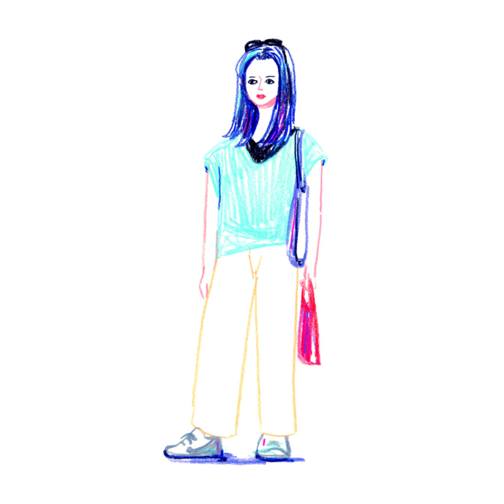 イラストレーター トモマツユキ｜Looking at People｜アナログイラスト