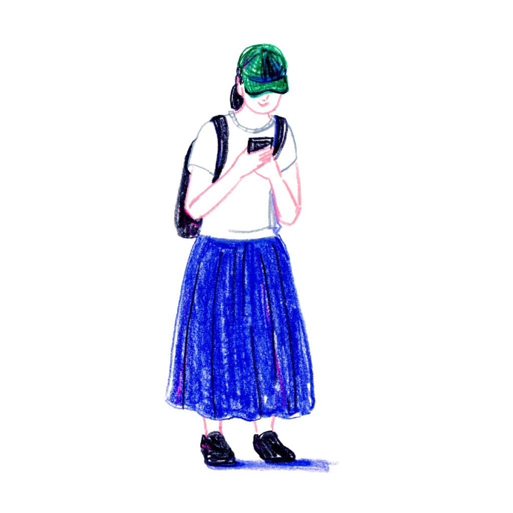 イラストレーター トモマツユキ｜Looking at People｜アナログイラスト