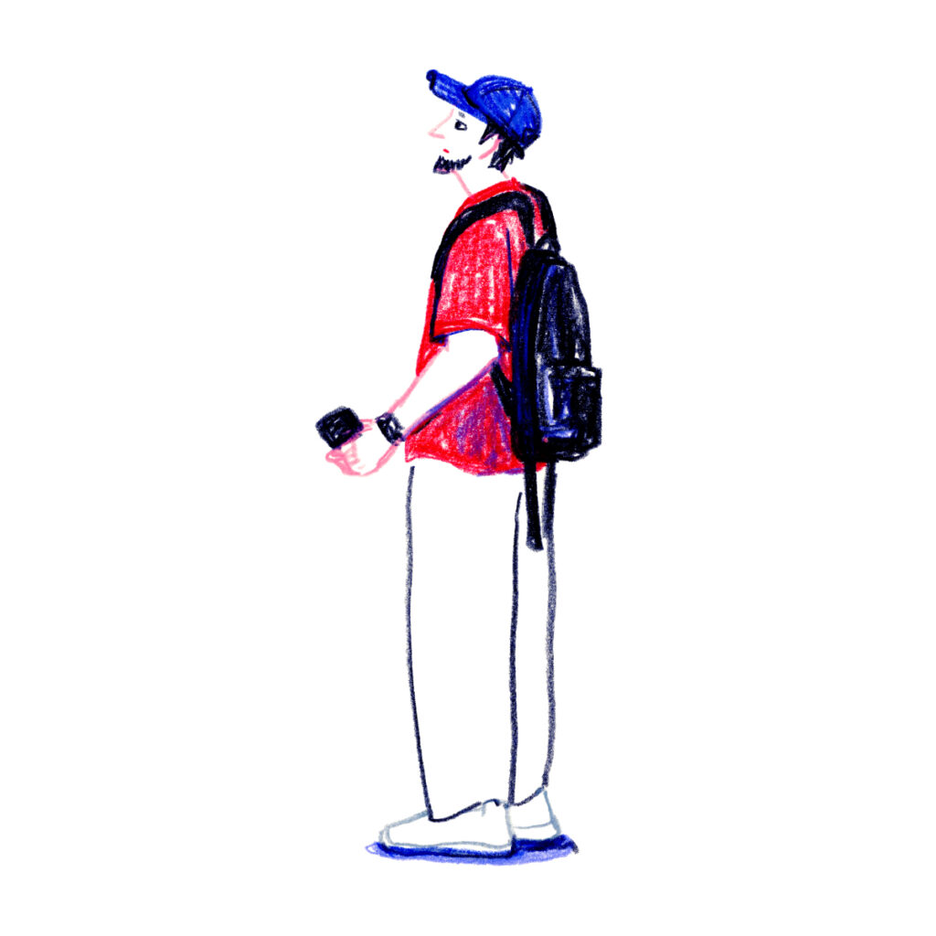 イラストレーター トモマツユキ｜Looking at People｜アナログイラスト