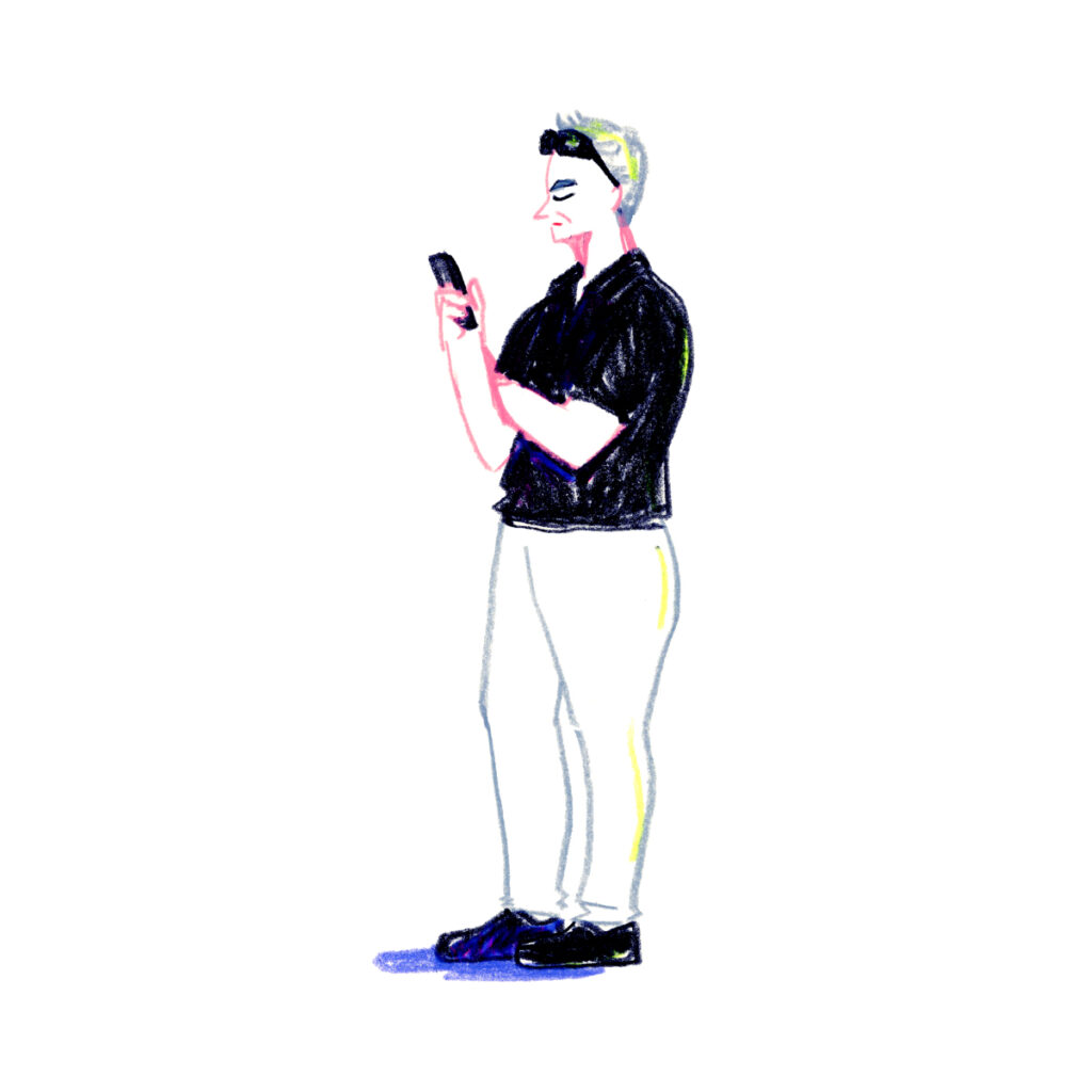 イラストレーター トモマツユキ｜Looking at People｜アナログイラスト