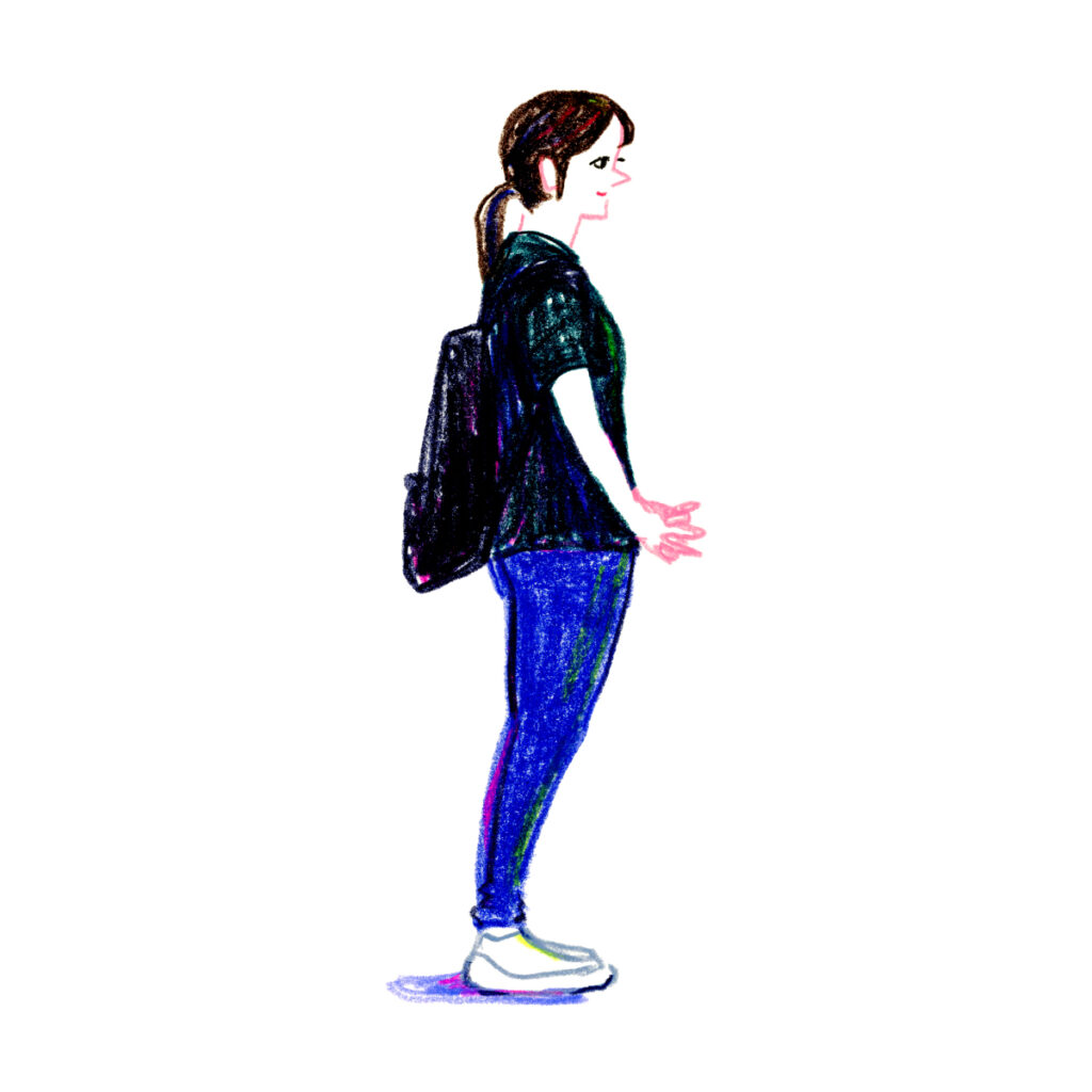 イラストレーター トモマツユキ｜Looking at People｜アナログイラスト
