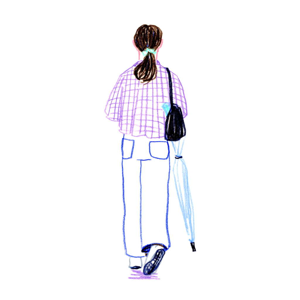 イラストレーター トモマツユキ｜Looking at People｜アナログイラスト