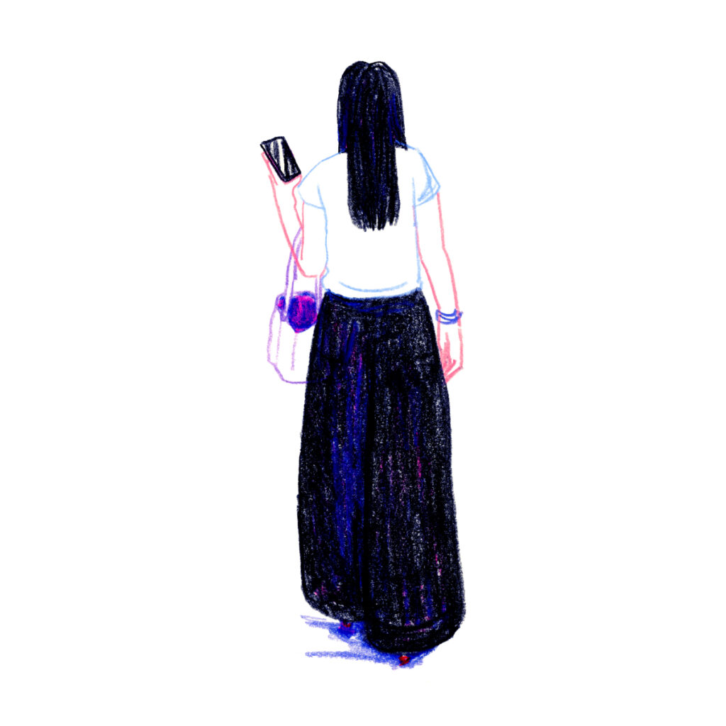 イラストレーター トモマツユキ｜Looking at People｜アナログイラスト