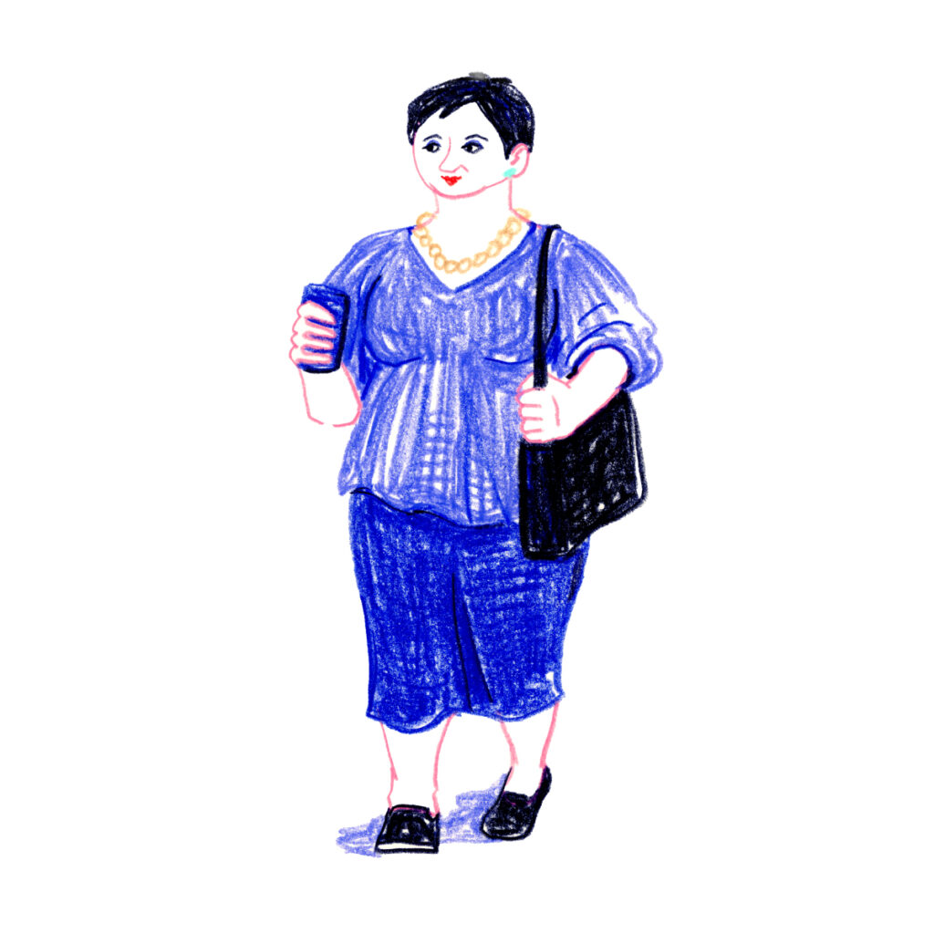 イラストレーター トモマツユキ｜Looking at People｜アナログイラスト