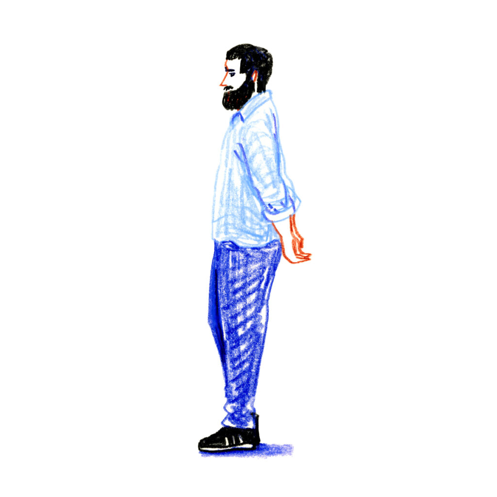 イラストレーター トモマツユキ｜Looking at People｜アナログイラスト