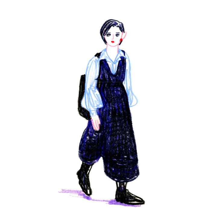 イラストレーター トモマツユキ｜Looking at People｜アナログイラスト