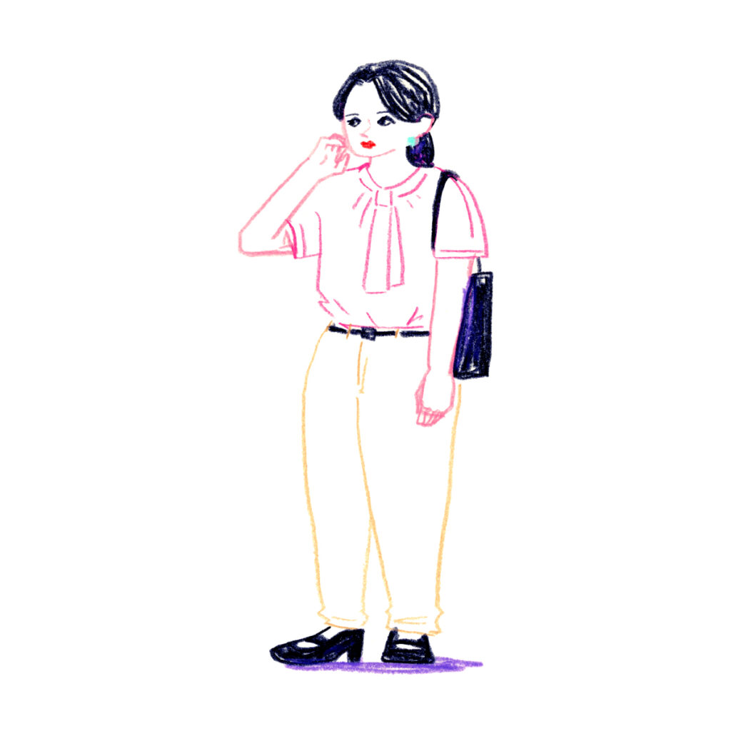 イラストレーター トモマツユキ｜Looking at People｜アナログイラスト