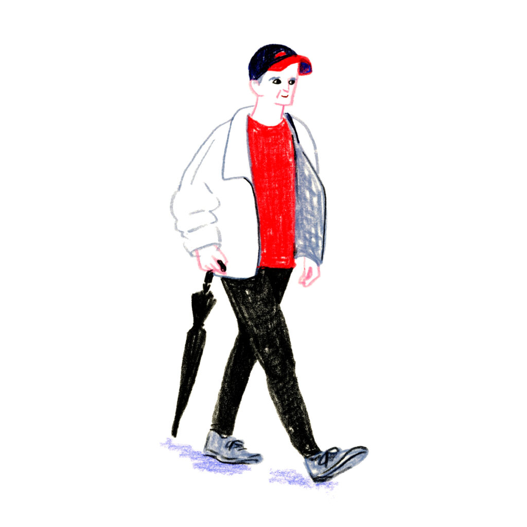 イラストレーター トモマツユキ｜Looking at People｜アナログイラスト
