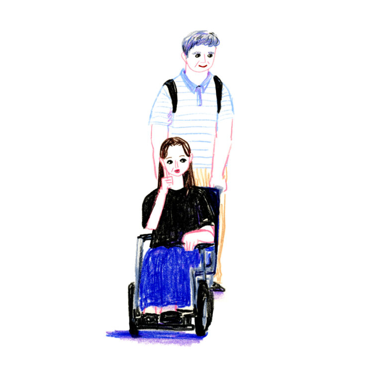 イラストレーター トモマツユキ｜Looking at People｜アナログイラスト