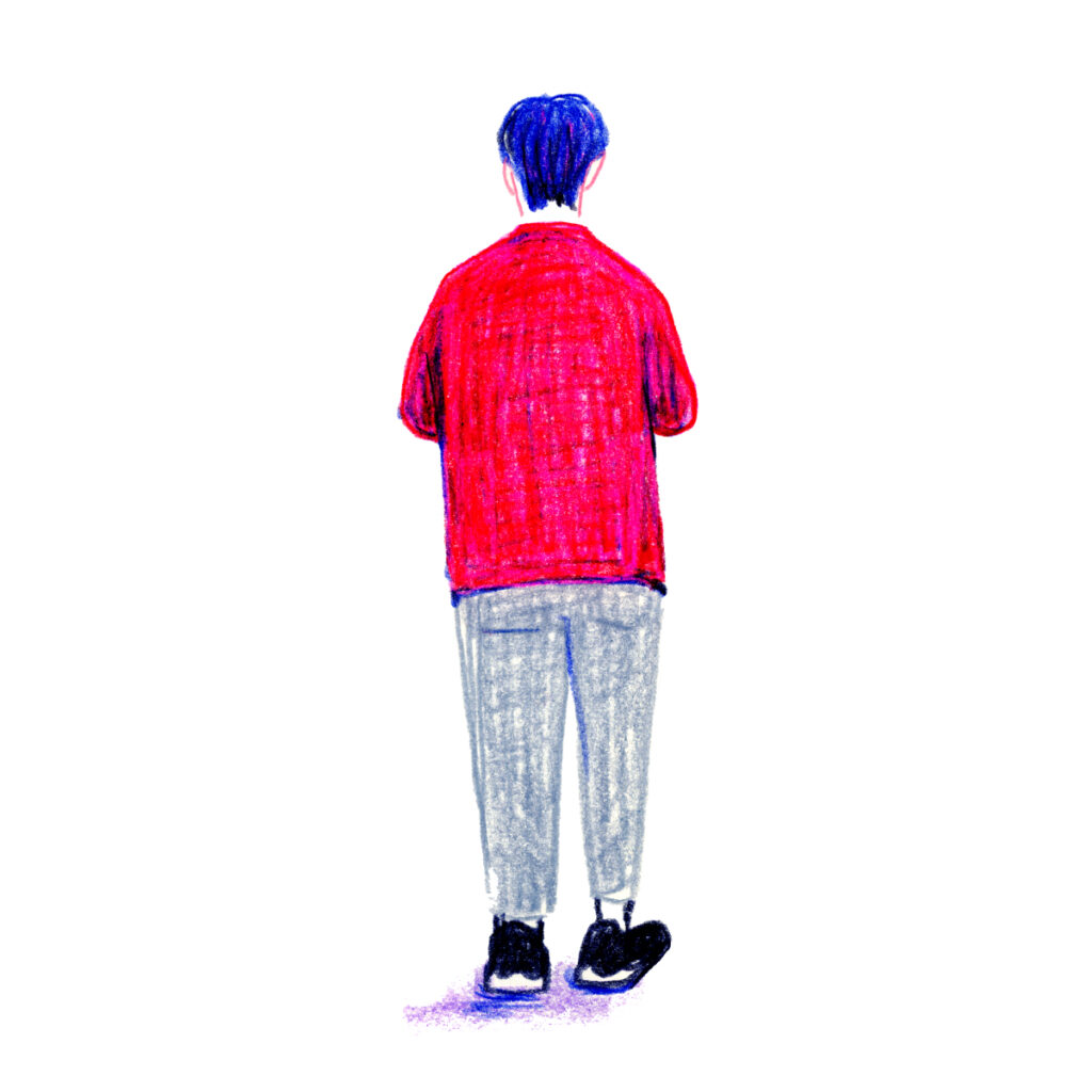 イラストレーター トモマツユキ｜Looking at People｜アナログイラスト