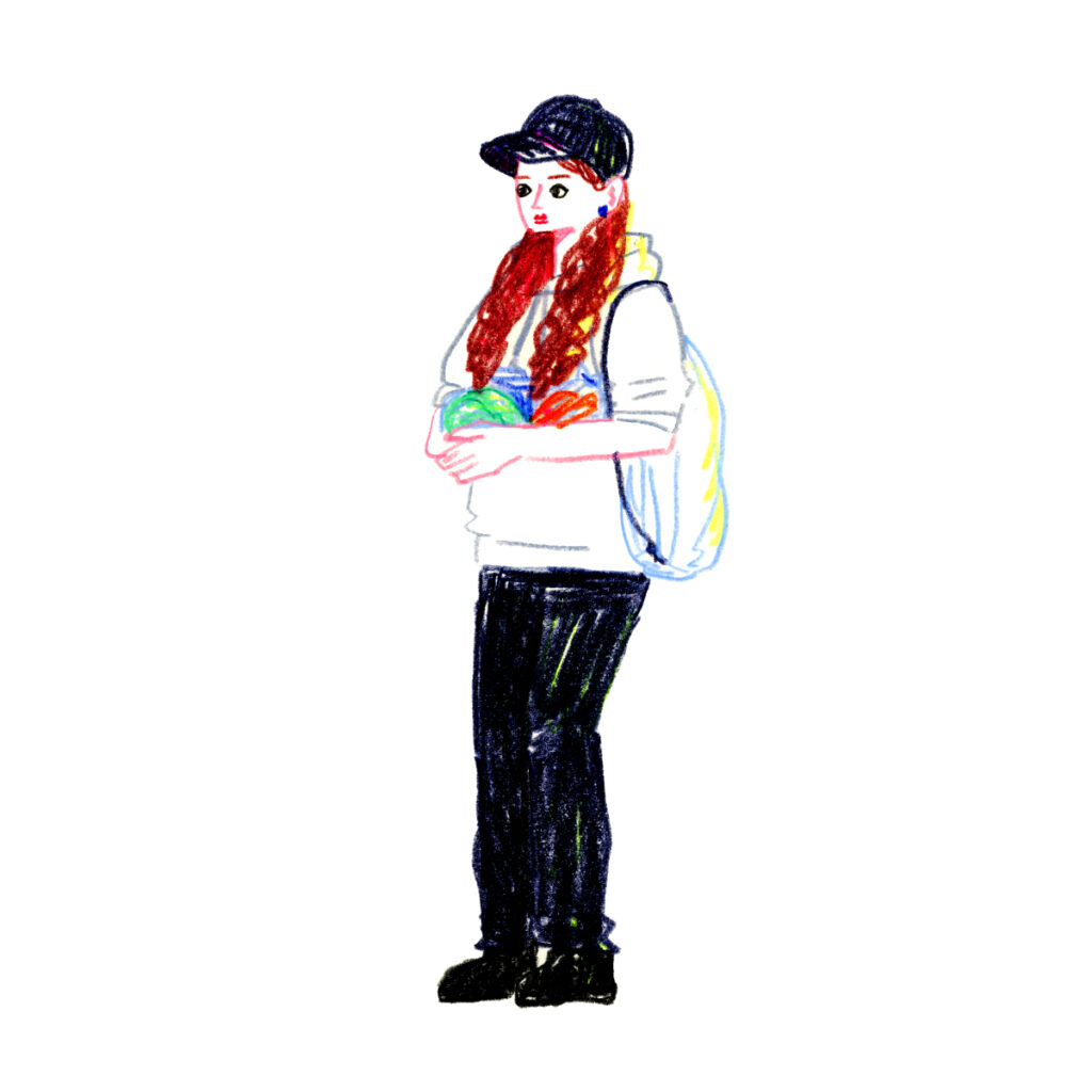イラストレーター トモマツユキ｜Looking at People｜アナログイラスト