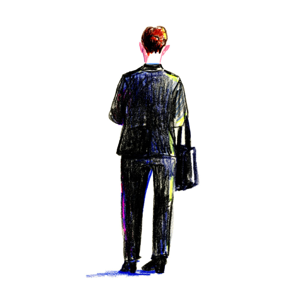 イラストレーター トモマツユキ｜Looking at People｜アナログイラスト