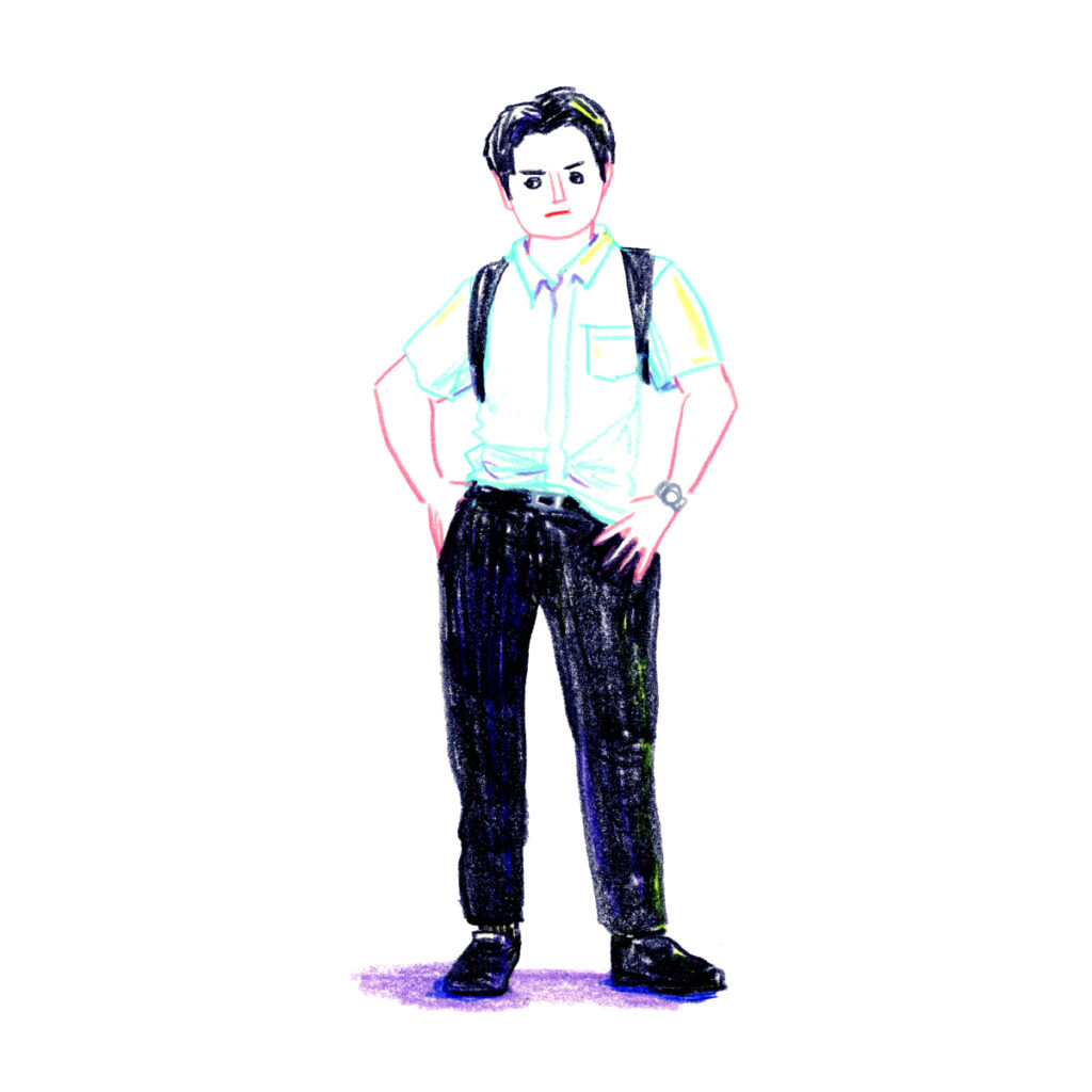 イラストレーター トモマツユキ｜Looking at People｜アナログイラスト