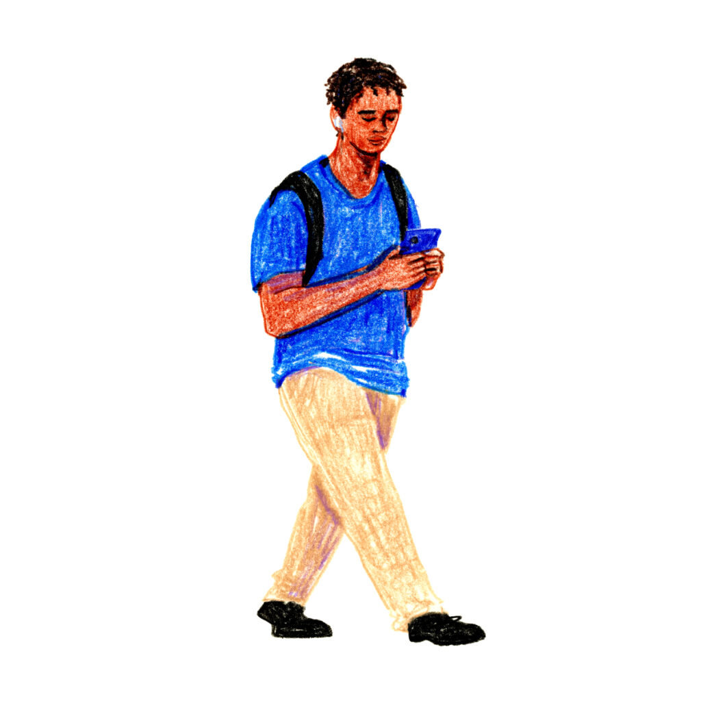 イラストレーター トモマツユキ｜Looking at People｜アナログイラスト