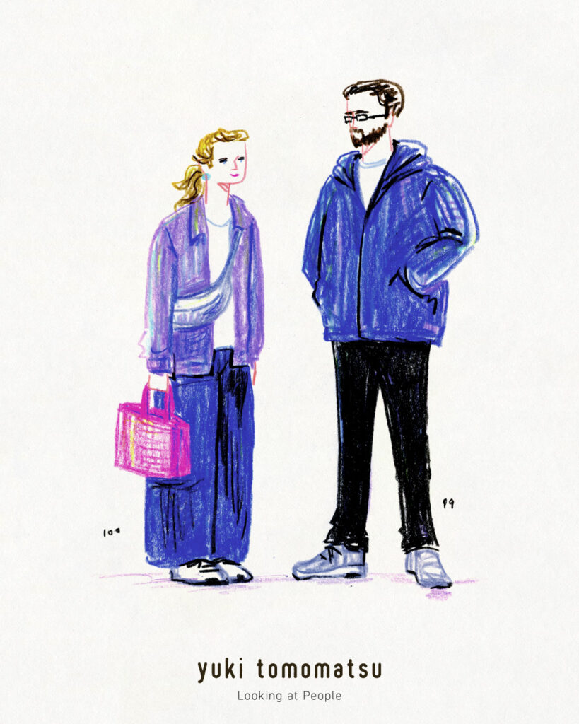 イラストレーター トモマツユキ｜Looking at People｜アナログイラスト
