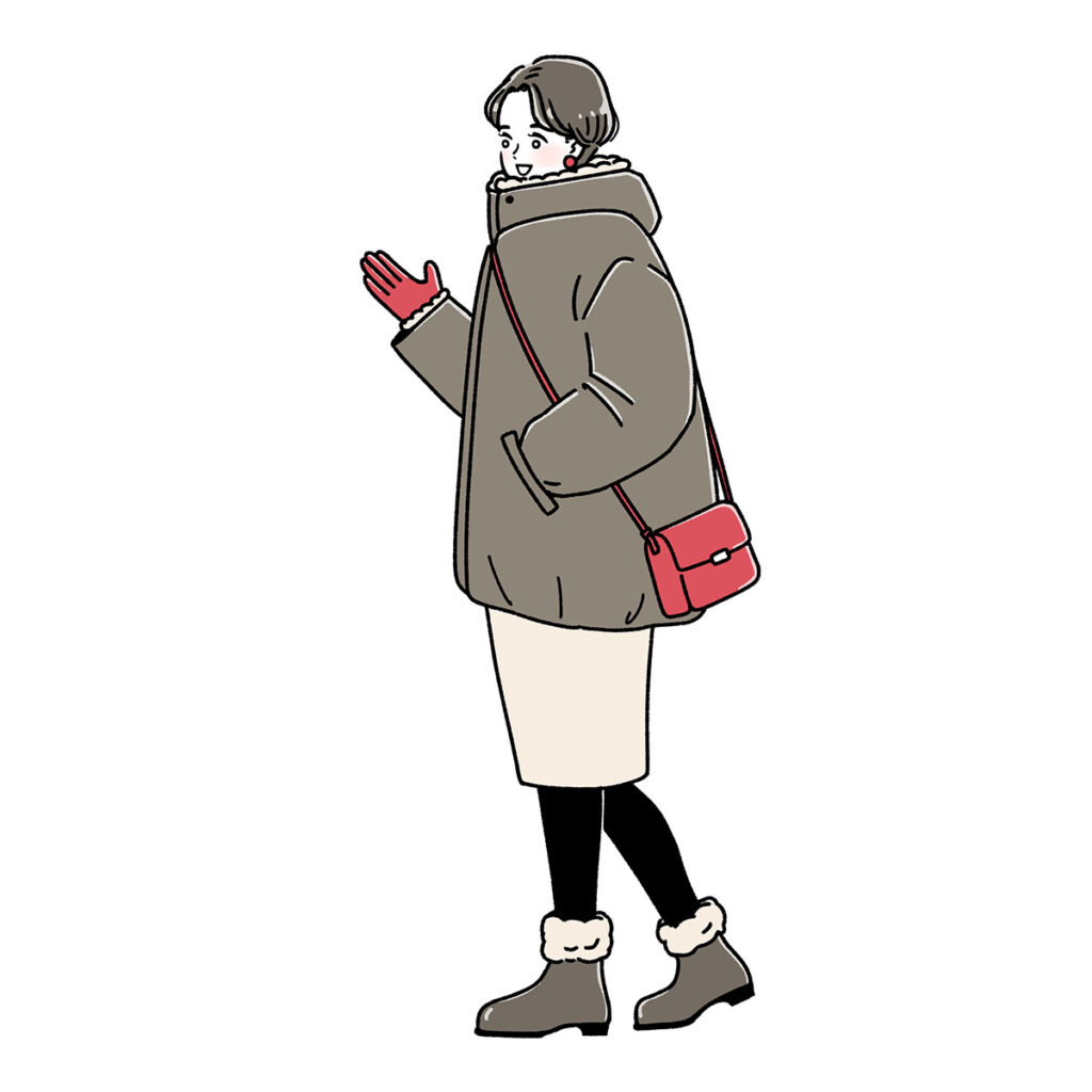 ORBIS product catalog 1月号 P.62 極暖タイツ｜イラスト｜トモマツユキ｜WORKS