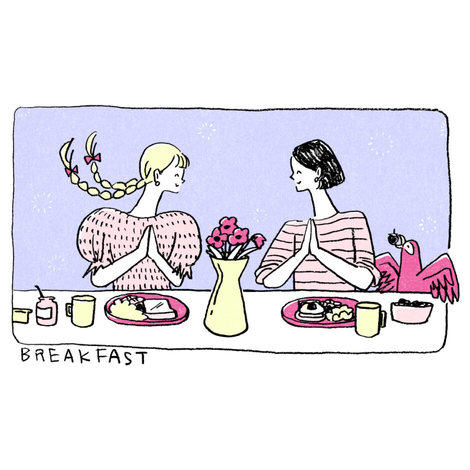 ONE SCENE no.025: Breakfast（朝食）｜トモマツユキ｜イラストレーション