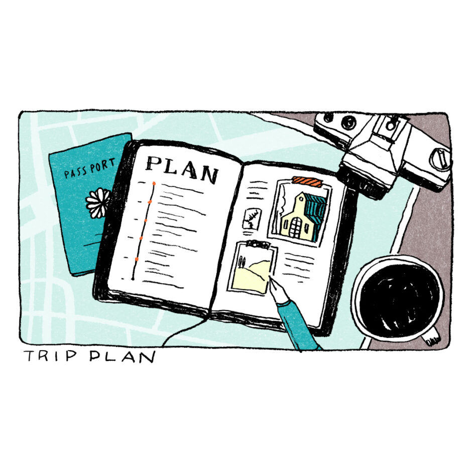 ONE SCENE ｜旅行｜トモマツユキ｜イラストレーション