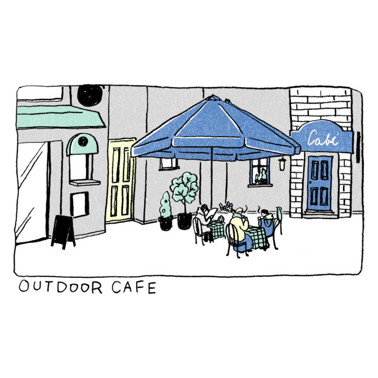 ONE SCENE : outdoor cafe（屋外のカフェ）