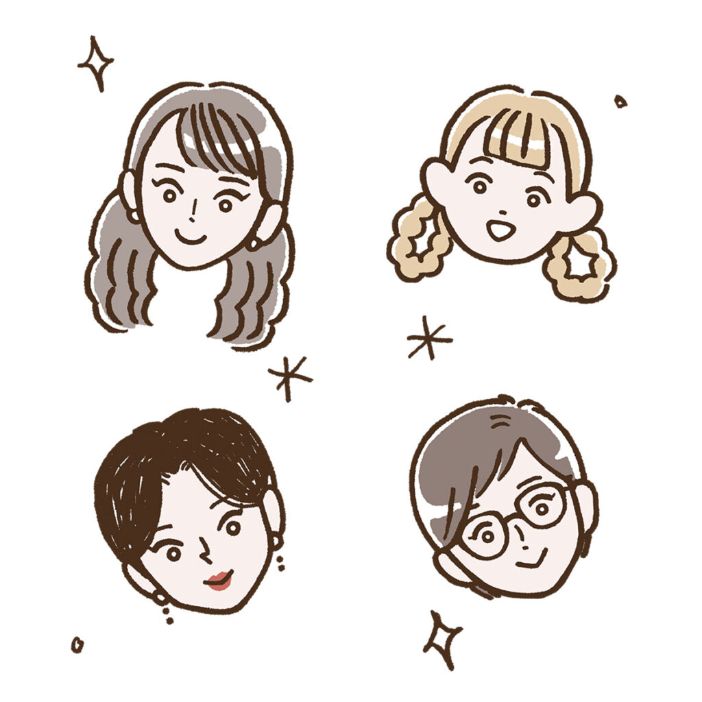 大妻女子大学 人間共生学部 心理学科 リーフレット イラスト｜イラストレーター トモマツユキ｜WORKS