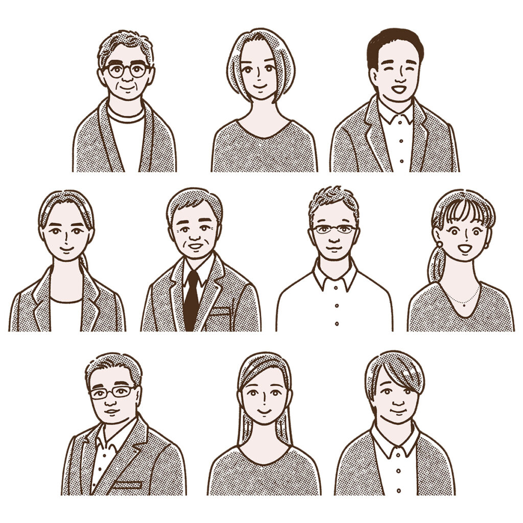 大妻女子大学 人間共生学部 心理学科 リーフレット イラスト｜イラストレーター トモマツユキ｜WORKS