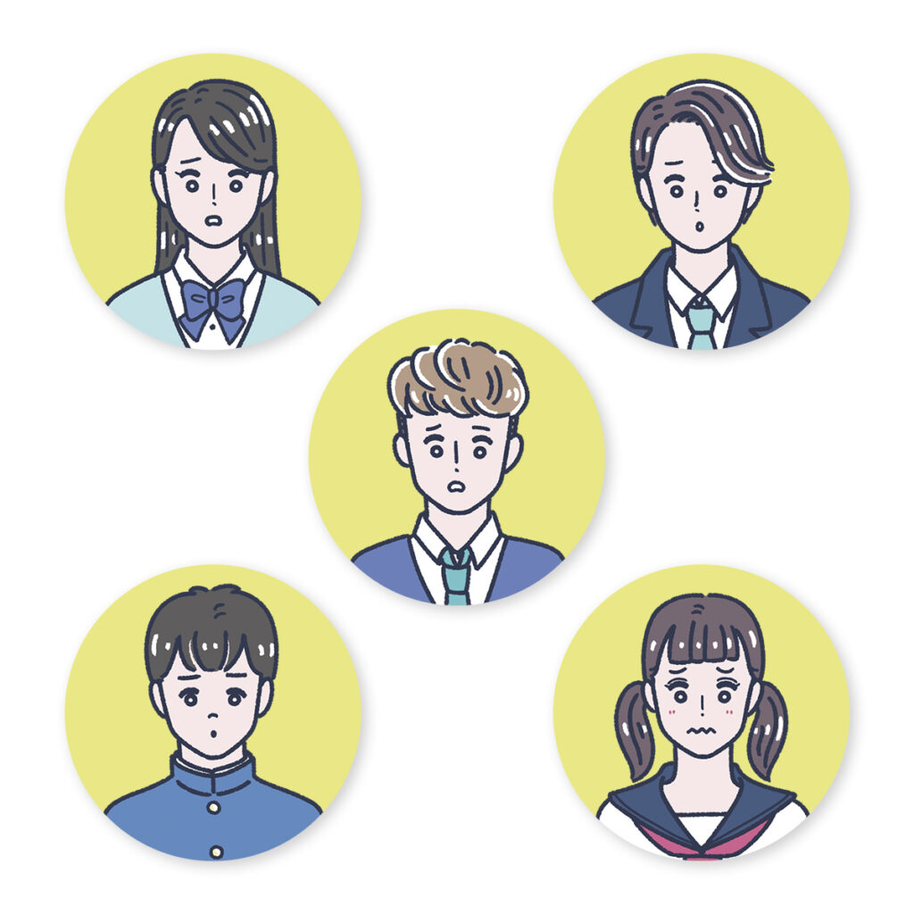 リクルート『24年発行 進学マガジン』4月号P.34- 41「受験メンタルの整え方」記事内のイラスト｜トモマツユキ｜WORKS