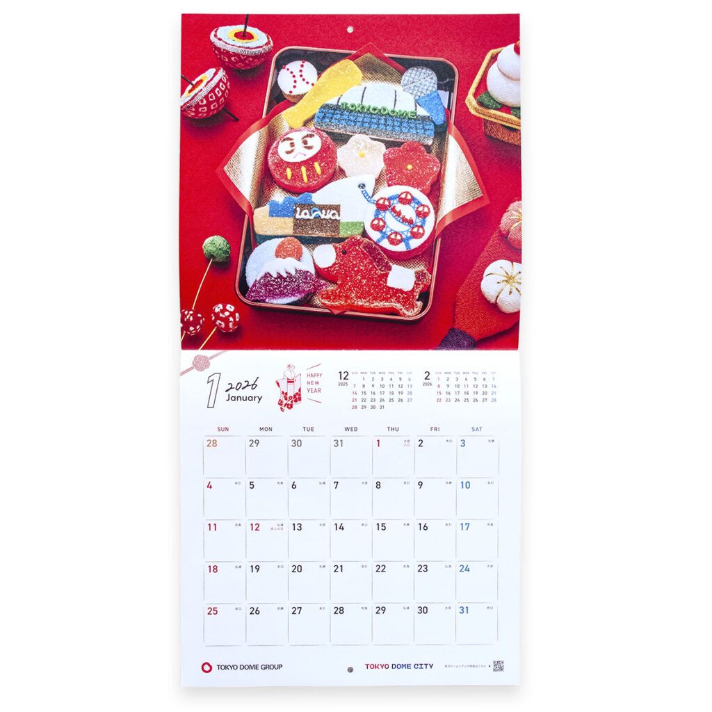 東京ドームグループ 2026年カレンダー｜イラスト｜トモマツユキ｜WORKS