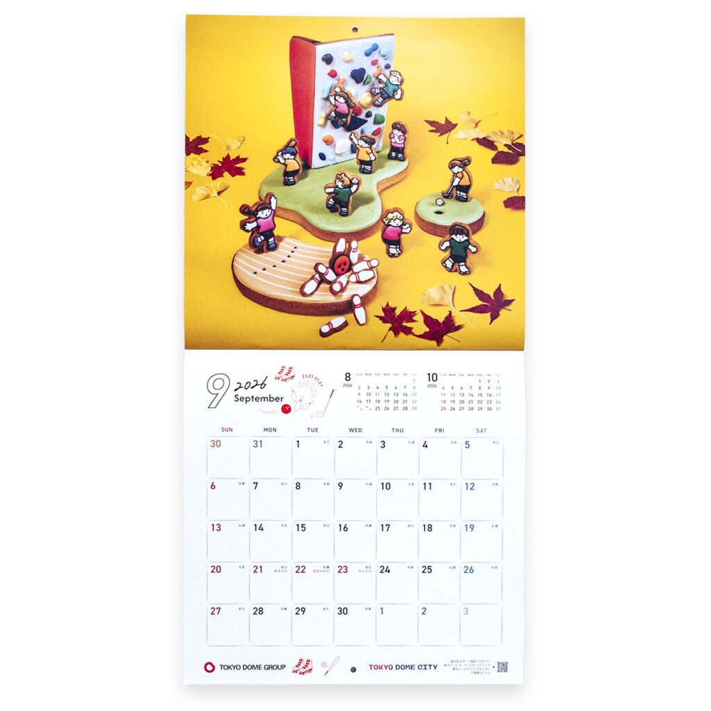 東京ドームグループ 2026年カレンダー｜イラスト｜トモマツユキ｜WORKS